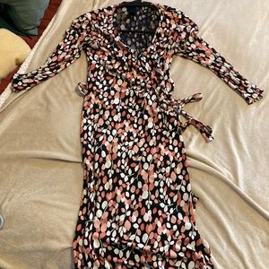 Floral wrap-around dress